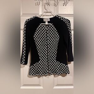 Joseph Ribkoff Black and White Geometric Dress